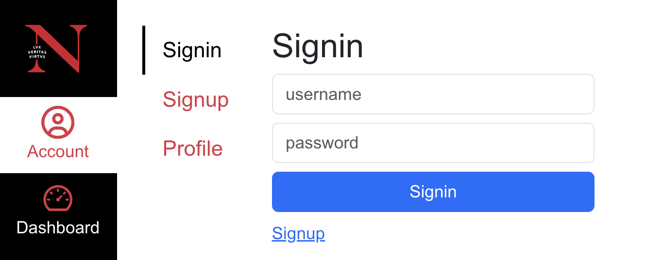 Styled Kambaz Account Sign in target